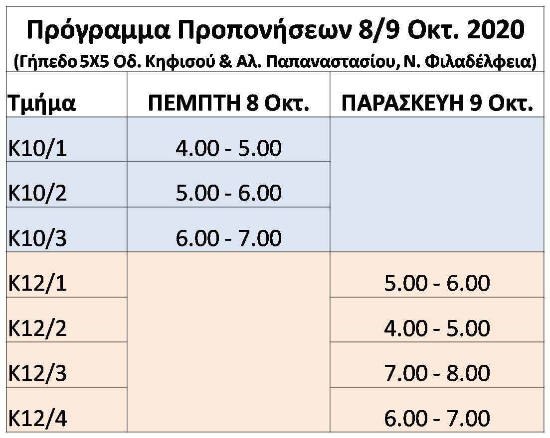 Programma 8 okt