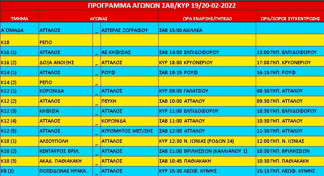 programma 19 feb