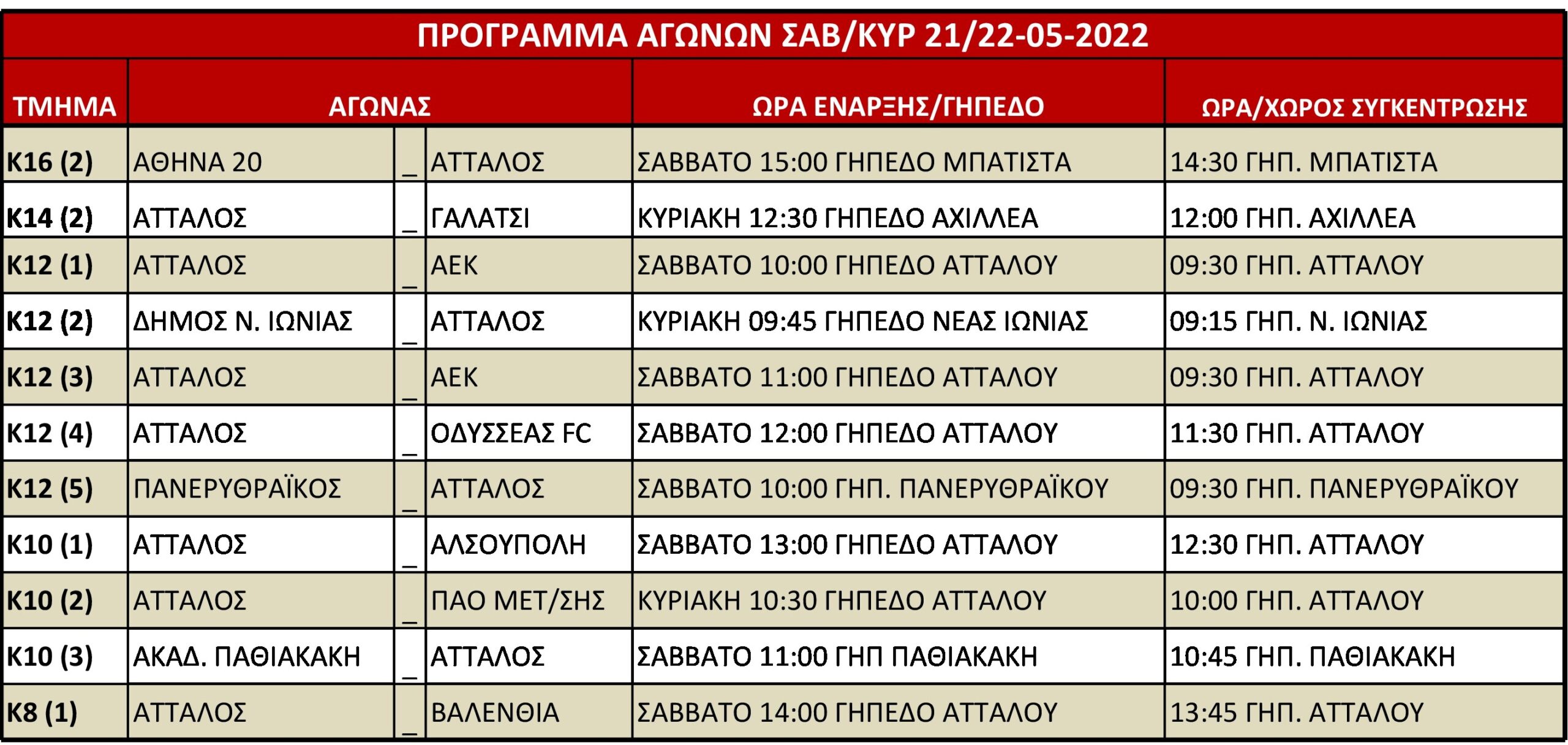 programma 21 mai 22