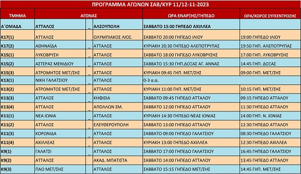 programma 11 noe 23