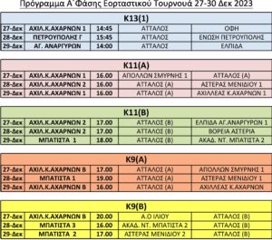 programma tournoua 27dek 23